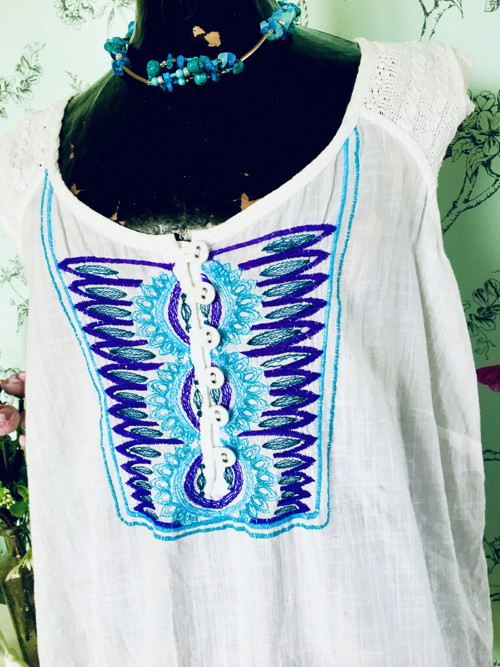 Halenka boho vyšívaná,vel.42 — foto 2