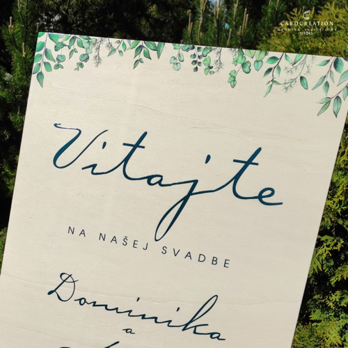 Dřevěná svatební uvítací tabule UT015 — foto 2