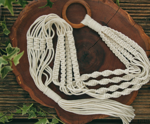 Macrame závěs na květiny — foto 2