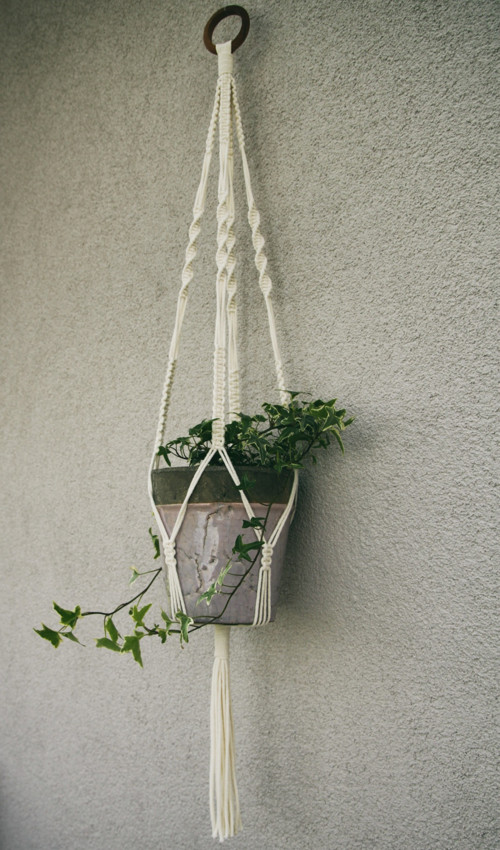 Macrame závěs na květiny — foto 3