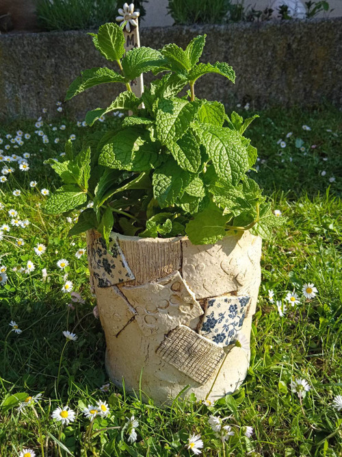 Obal na květináč - patchwork I — foto 2