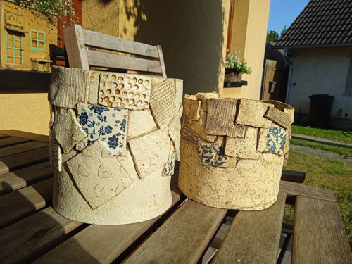 Obal na květináč - patchwork II — foto 3