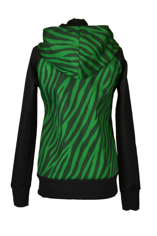 Punk celoroční bunda - zelená zebra/černá — foto 2