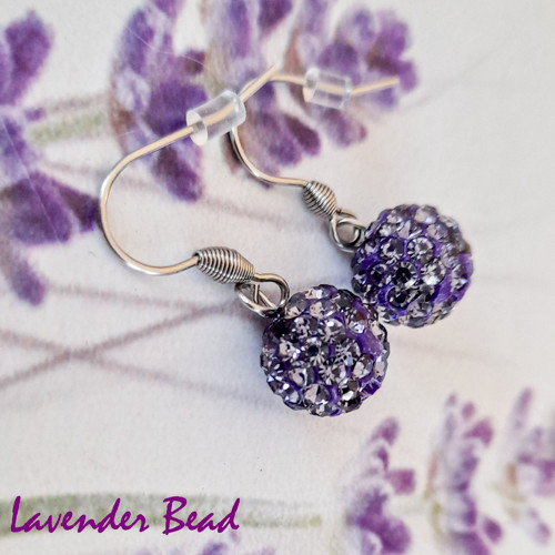 Náušnice Shambala levandulová — foto 2
