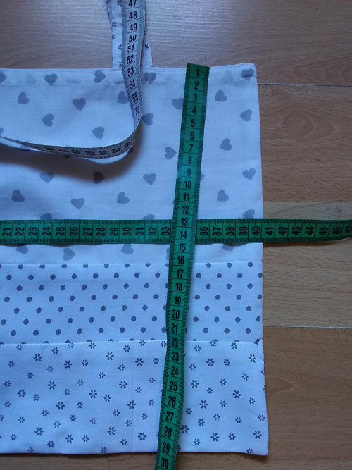 Taška nákupka srdíčka a kytičky — foto 4