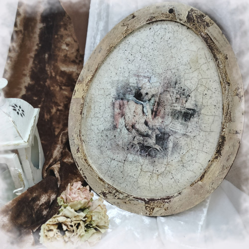 Originální vintage obrázek s rámem — foto 5