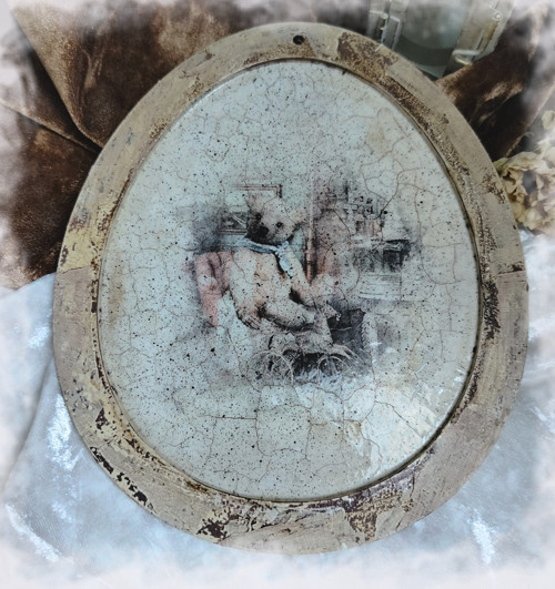 Originální vintage obrázek s rámem — foto 4