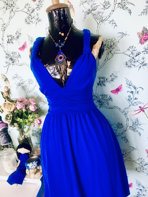 Šaty boho letní kobalt blue — foto 2