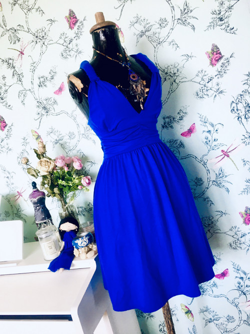 Šaty boho letní kobalt blue — foto 3