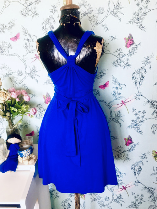 Šaty boho letní kobalt blue — foto 4
