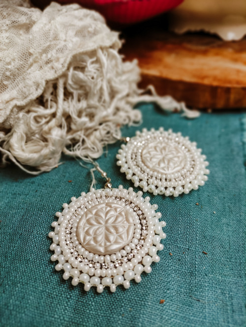 Perles du Strass n.82 - vyšívané náušnice — foto 3