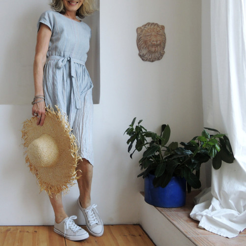 RUTH Provence - Nebesky modrá - šaty len — foto 4