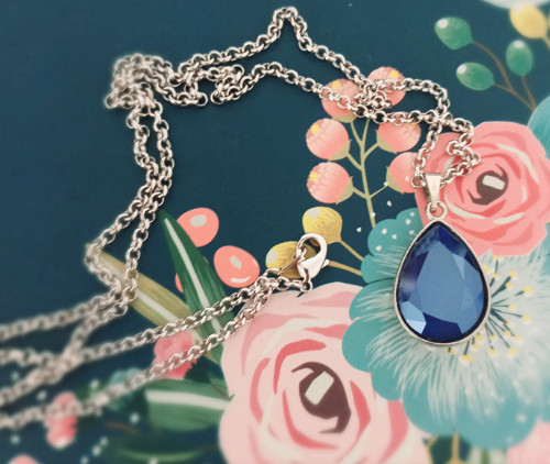 Modrá kapka nanáhrdelník se SWAROVSKI ELEMENTS — foto 3