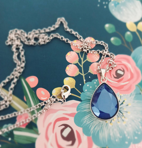 Modrá kapka nanáhrdelník se SWAROVSKI ELEMENTS — foto 2