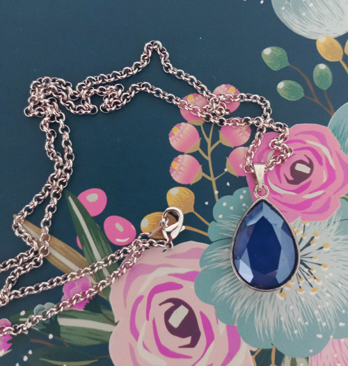 Modrá kapka nanáhrdelník se SWAROVSKI ELEMENTS — foto 4