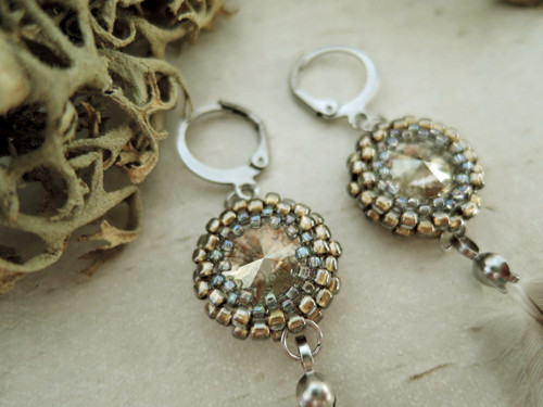 Náušnice "Jay" Swarovski Sojčí peří — foto 2
