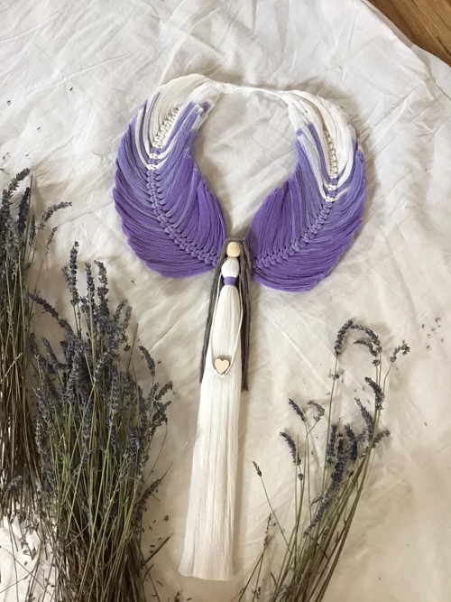 Macramé anděl na kruhu — foto 2
