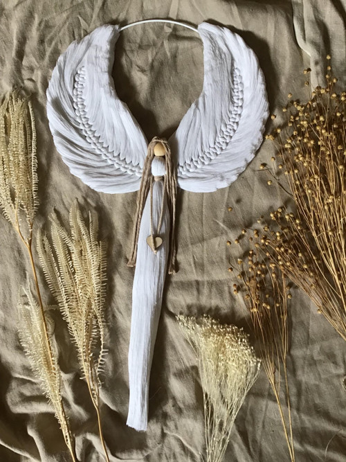 Macramé anděl na kruhu — foto 2