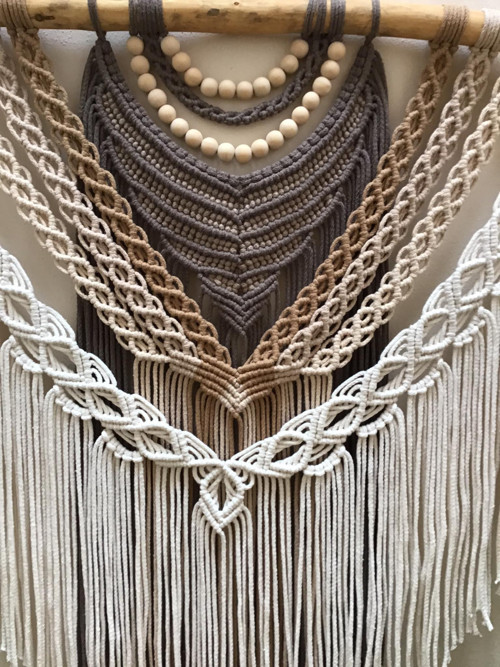 Macramé v přírodních barvách s ombré efektem — foto 2