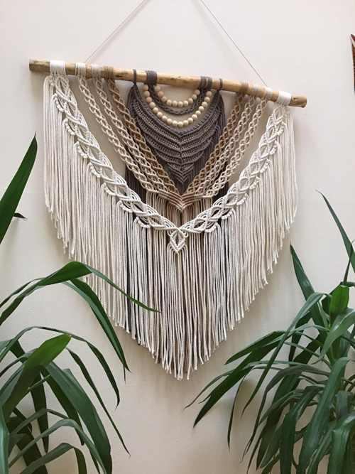 Macramé v přírodních barvách s ombré efektem — foto 3