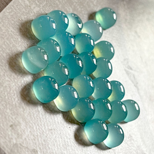 Chalcedon aqua kabošon kruh / 8mm — foto 3