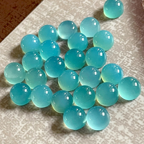 Chalcedon aqua kabošon kruh / 8mm — foto 2