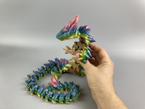 Drahokamový drak L - duhový, 3D tisk — foto 3