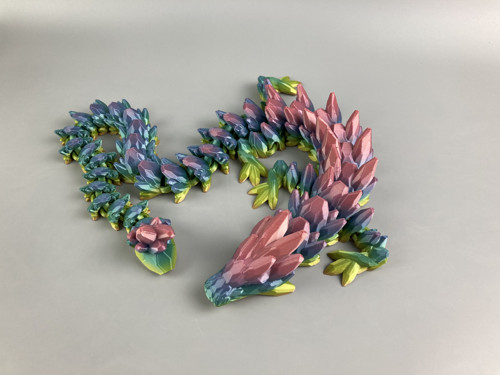 Drahokamový drak L - duhový, 3D tisk — foto 4