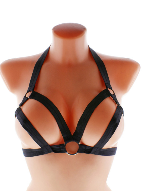 Postroj harness otevřená elastická podprsenka — foto 5