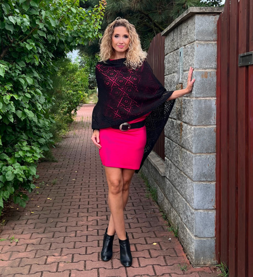 Krajkové pončo černé — foto 3
