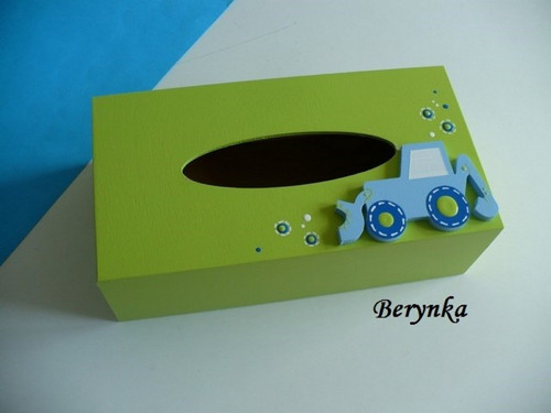 Krabička na kapesníky - s bagrem — foto 5