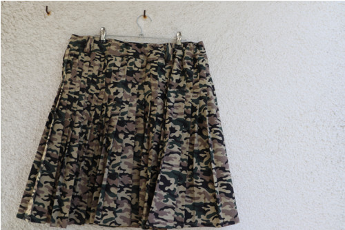 Pánská bavlněná sukně- khaki — foto 2