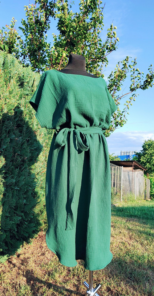Šaty - MUŠELÍN -zelené — foto 2