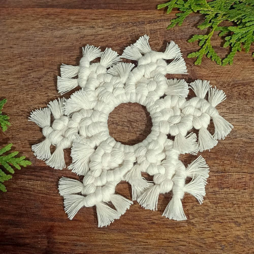 Macramé vločka — foto 3