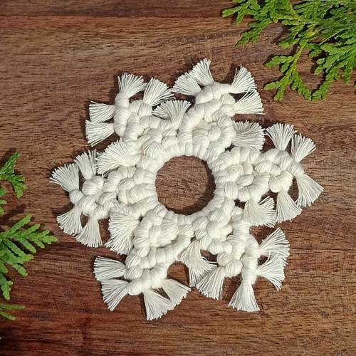 Macramé vločka — foto 4