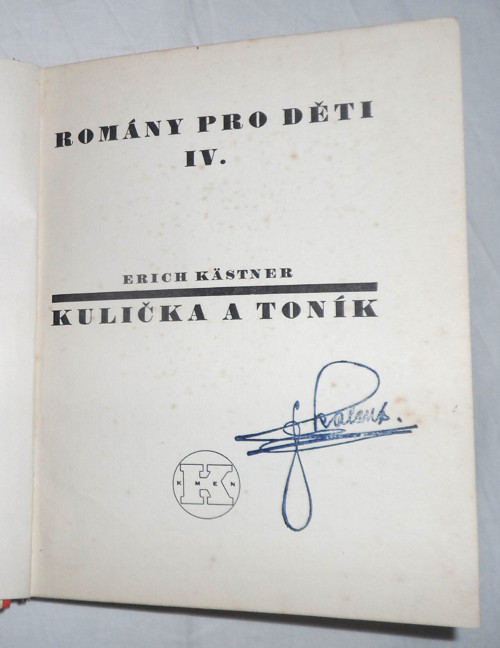 Erich Kästner: KULIČKA a TONÍK, 1934 — foto 2