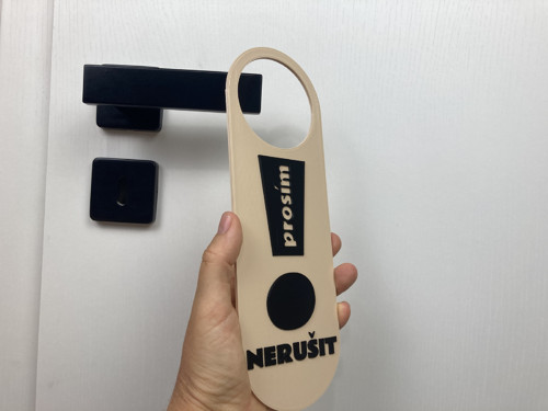 Závěs na dveře "Prosím nerušit", 3D tisk — foto 4
