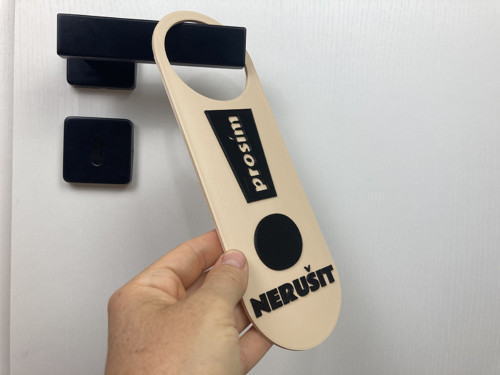 Závěs na dveře "Prosím nerušit", 3D tisk — foto 5