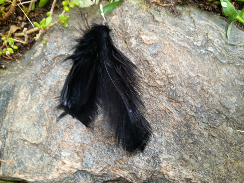 Černá peříčka-naušnice — foto 2