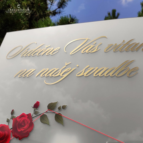 Transparentní svatební uvítací tabule UT020 — foto 2