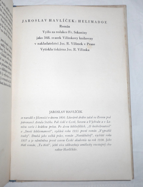Jaroslav Havlíček: HELIMADOE, 1940 — foto 3