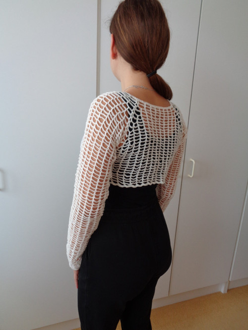 MESH TOP / bolerko v bílé — foto 3