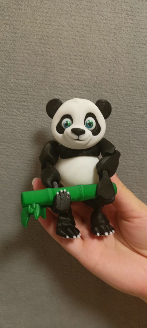 Flexi Veselá Panda - 12 cm - 3D Tisk — foto 3