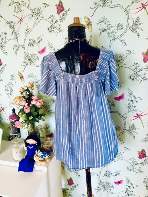 Halenka modrobílé boho — foto 4