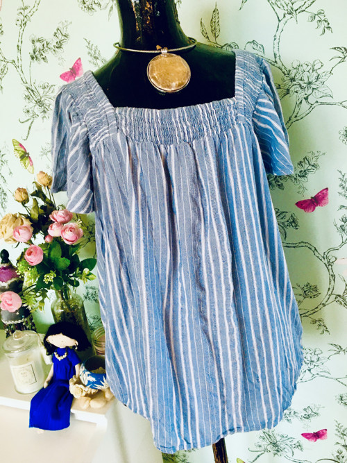 Halenka modrobílé boho — foto 2