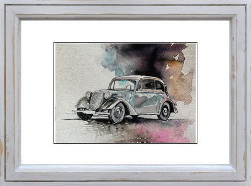 Tatra 57 B / originální akvarel Dlabal — foto 3