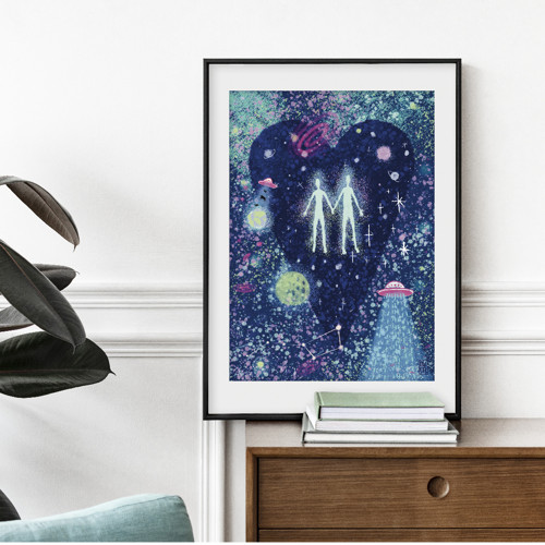 Vesmírné spojení / digitální print / A4-A2 — foto 2