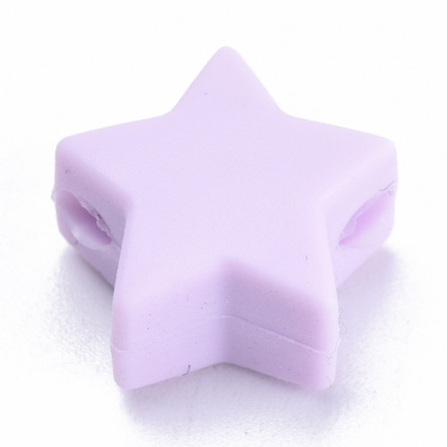 Silikonové hvězdičky 12mm (2ks) - lavender — foto 3