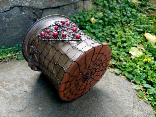 Celodrátovaný květináč se srdcem — foto 3
