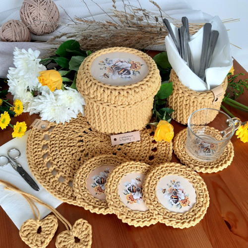 Medové prostírání háčkované — foto 6